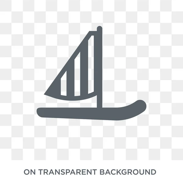 Icono Tabla Windsurf Moderno Vector Plano Windsurf Icono Tabla Sobre — Vector de stock