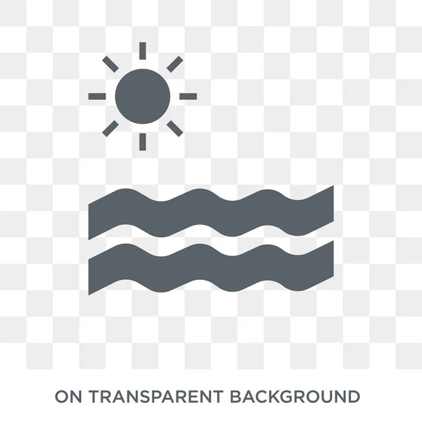Icône Mer Vecteur Plat Tendance Icône Mer Sur Fond Transparent — Image vectorielle