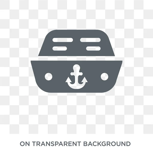 Navy Hat Icon Trendy Flat Vector Navy Hat Icon Transparent — Stockový vektor