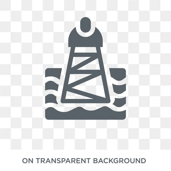 Buoy Icon Trendy Flat Vector Buoy Icon Transparent Background Nautical — Stockový vektor