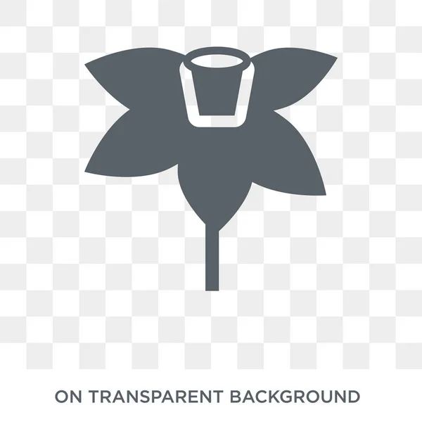 Icono Narciso Vector Plano Moda Icono Narcissus Sobre Fondo Transparente — Vector de stock