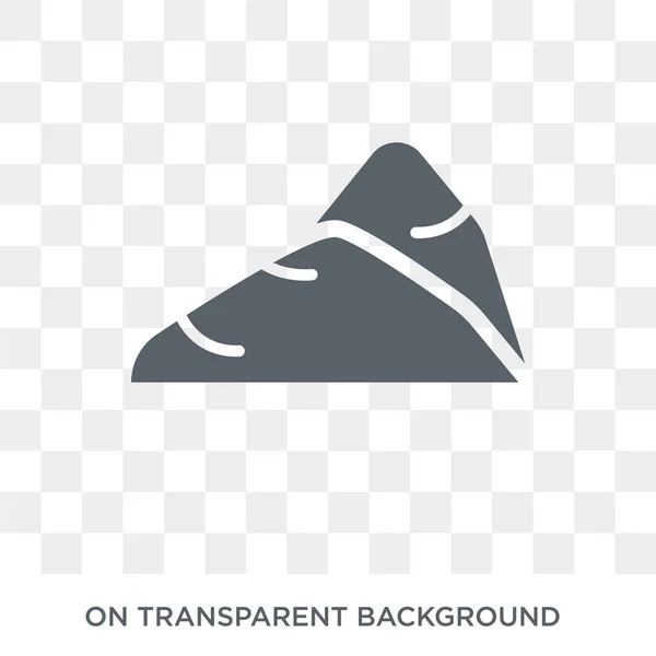 山图标 时尚的平面矢量山图标透明背景从自然收藏 高质量的填充山符号用于网络和移动 — 图库矢量图片