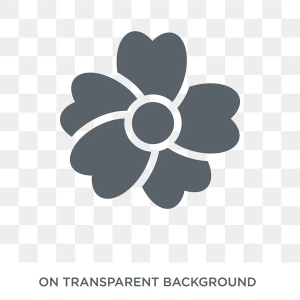 Geranium Icon Trendy Flat Vector Geranium Icon Transparent Background Nature — 图库矢量图片