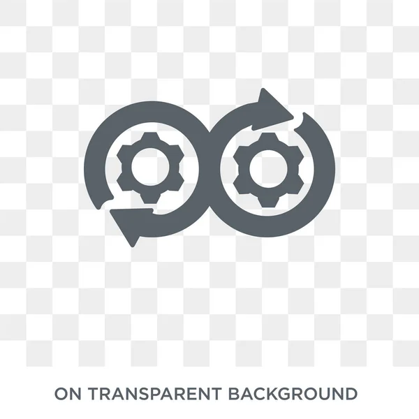 Icono Devops Moderno Icono Vector Plano Devops Sobre Fondo Transparente Ilustración De Stock