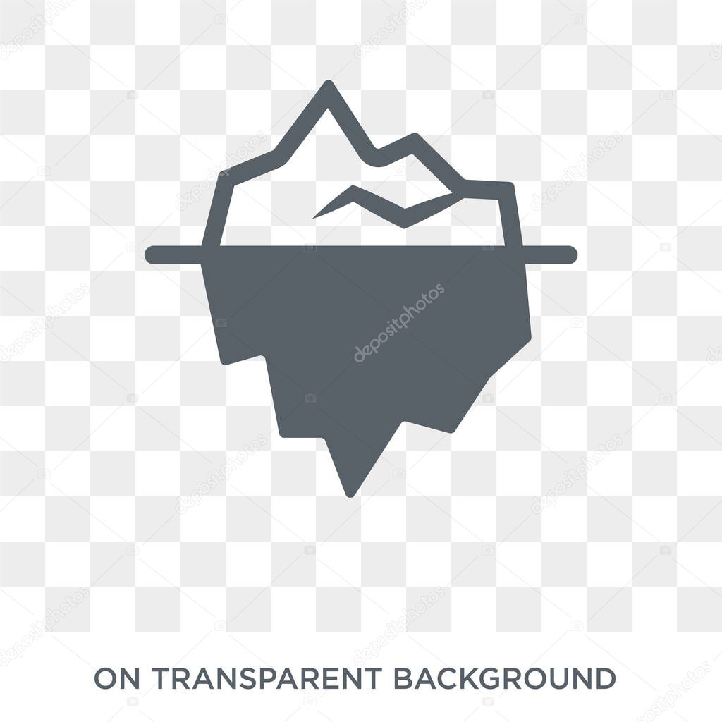 Iceberg icon. Iceberg design concept from  collection. Simple element vector illustration on transparent background.