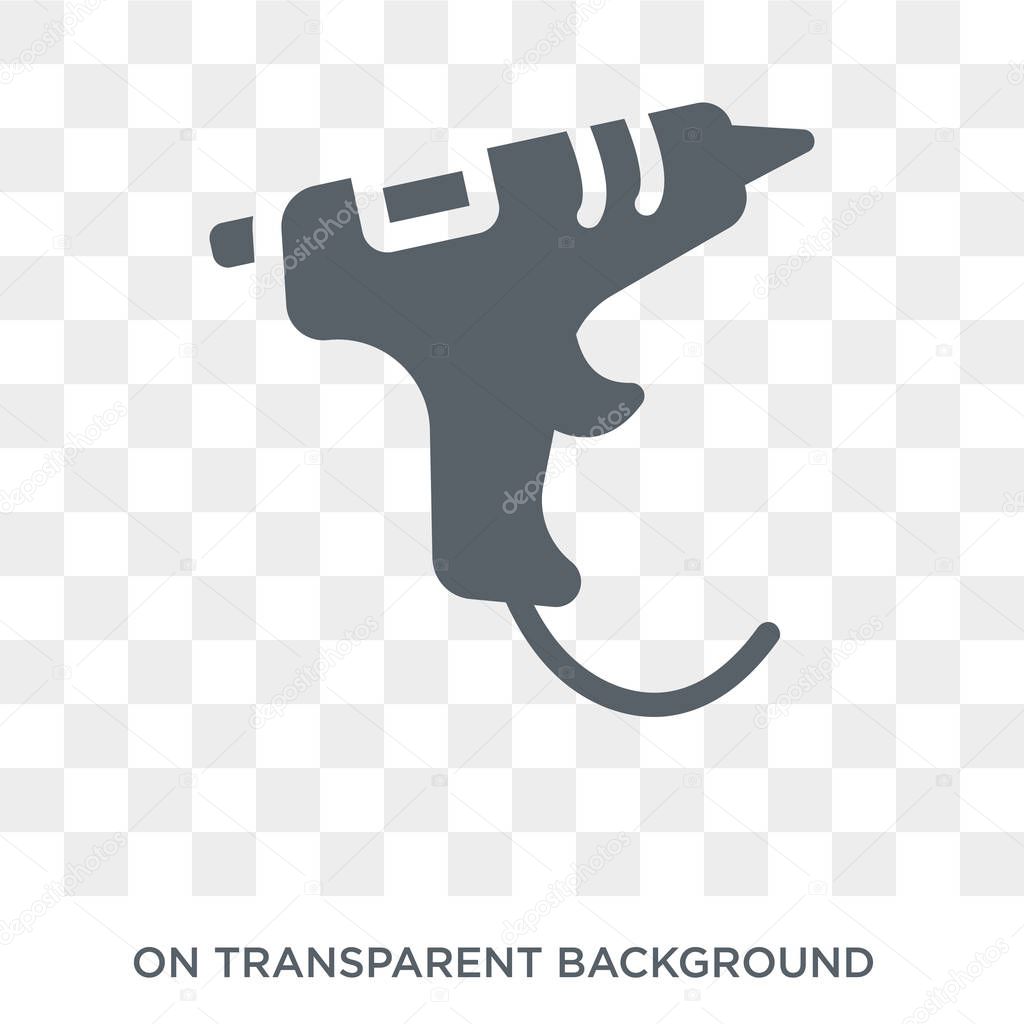 Hot glue icon. Hot glue design concept from Sew collection. Simple element vector illustration on transparent background.