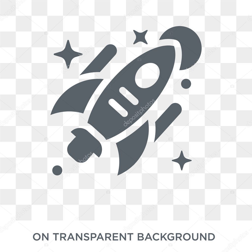 Space travel icon. Space travel design concept from Astronomy collection. Simple element vector illustration on transparent background.