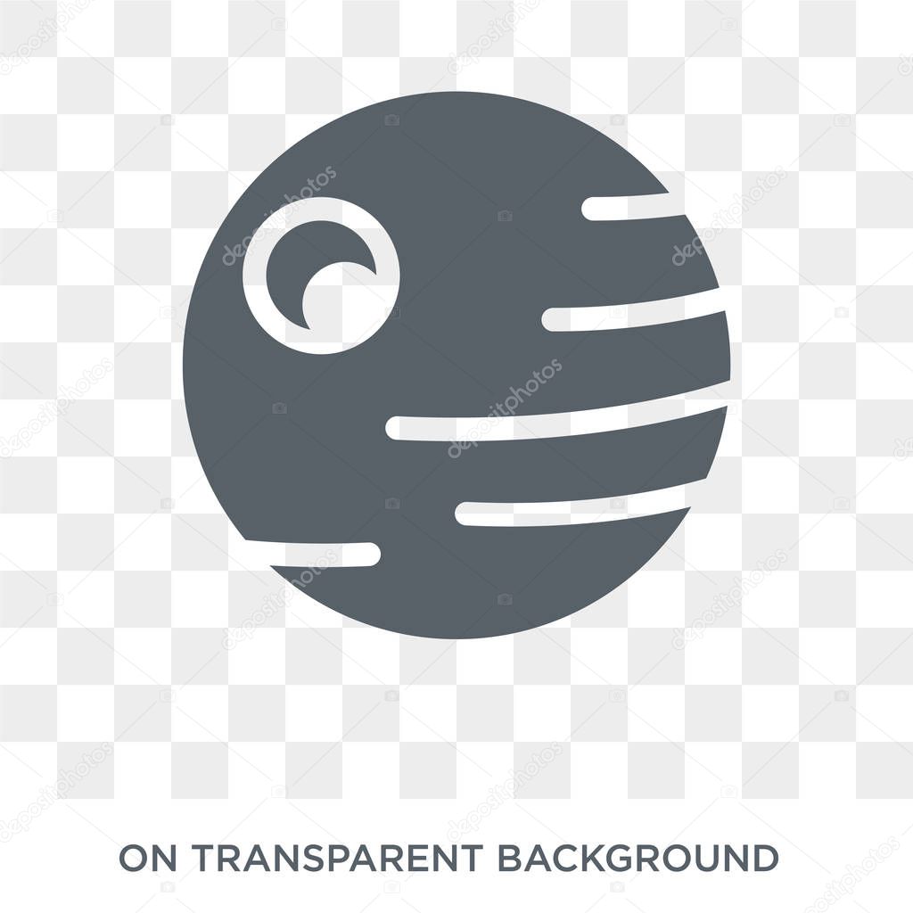 Death star icon. Death star design concept from Astronomy collection. Simple element vector illustration on transparent background.