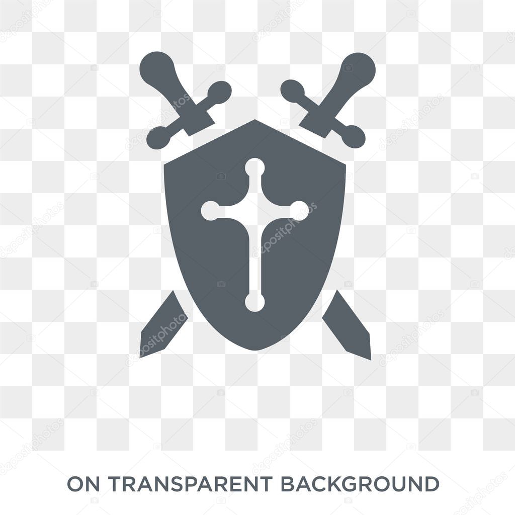 Crusade icon. Trendy flat vector Crusade icon on transparent background from Religion  collection. High quality filled Crusade symbol use for web and mobile