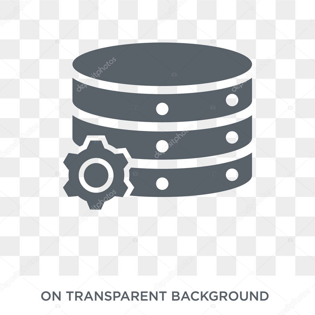 Database icon. Trendy flat vector Database icon on transparent background from Programming collection. High quality filled Database symbol use for web and mobile