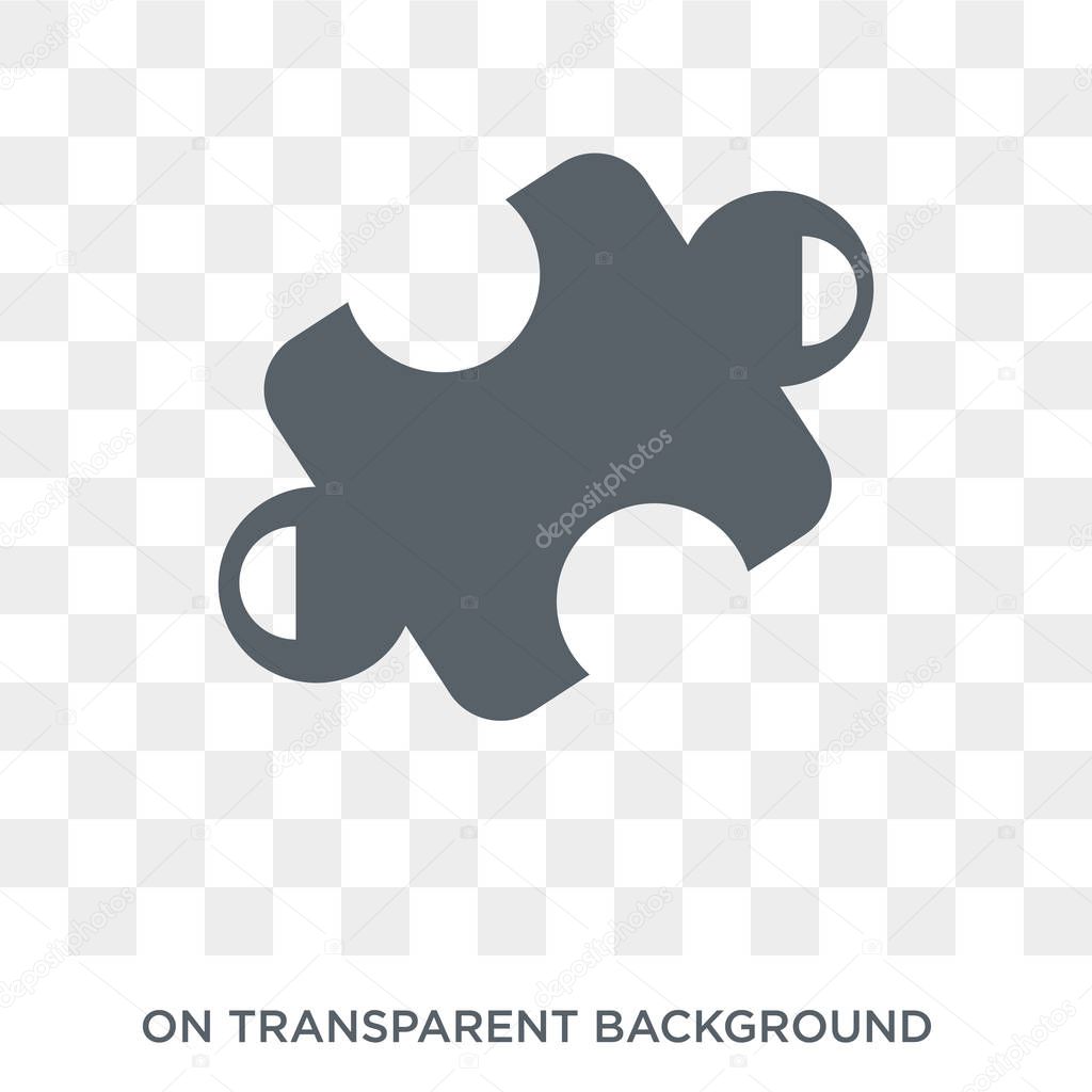 Puzzle piece icon. Puzzle piece design concept from Productivity collection. Simple element vector illustration on transparent background.