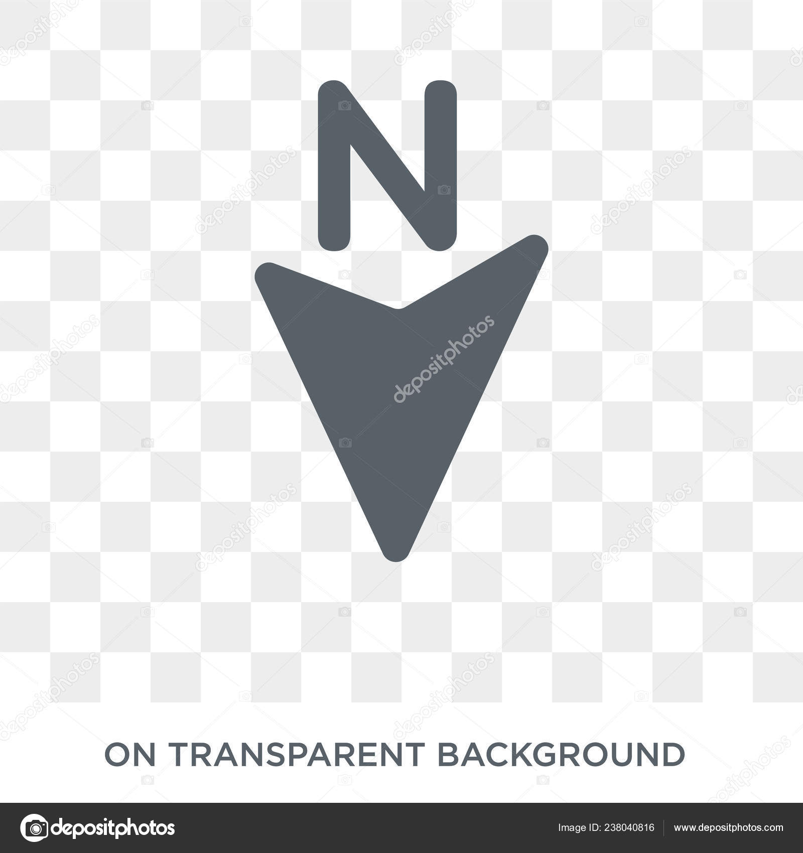 Icono Del Norte Icono Moda Vector Plano Norte Sobre Fondo — Archivo