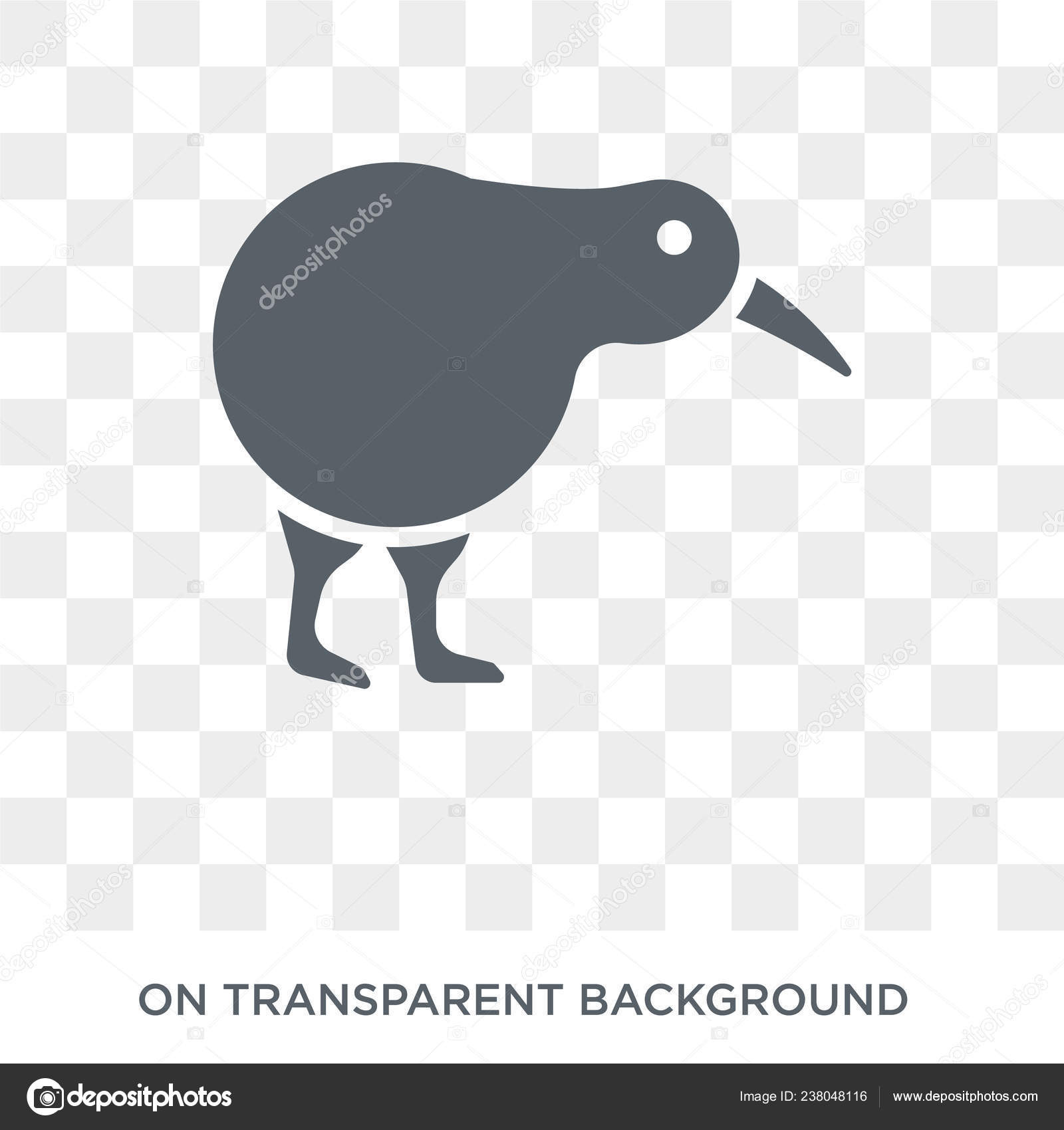 Icône Oiseau Kiwi Vecteur Plat Kiwi Oiseau Icône Sur Fond