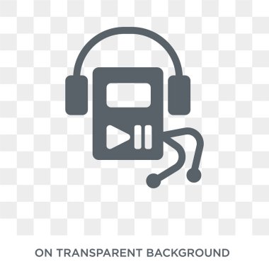 MP3 simgesi. MP3 tasarım konsepti koleksiyonundan. Basit öğe vektör çizim şeffaf arka plan üzerinde.