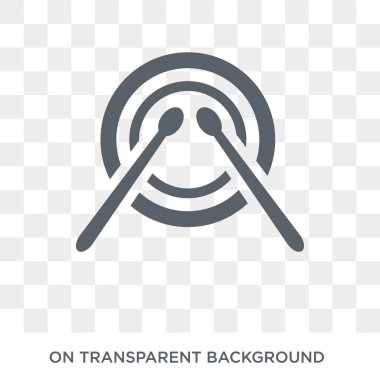 Baget simgesi. Müzik koleksiyonundan drumstick tasarım konsepti. Saydam arka planda basit eleman vektör çizimi.