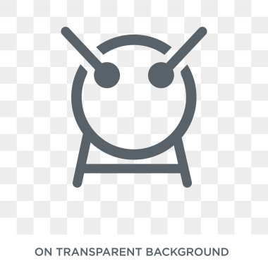 Davul simgesi. Tasarım konsepti koleksiyonundan davul. Basit öğe vektör çizim şeffaf arka plan üzerinde.