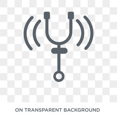 Diapason simgesi. Diapason tasarım konsepti müzik koleksiyonundan. Basit öğe vektör çizim şeffaf arka plan üzerinde.