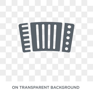 Accordion icon. Accordion design concept from Music collection. Simple element vector illustration on transparent background.