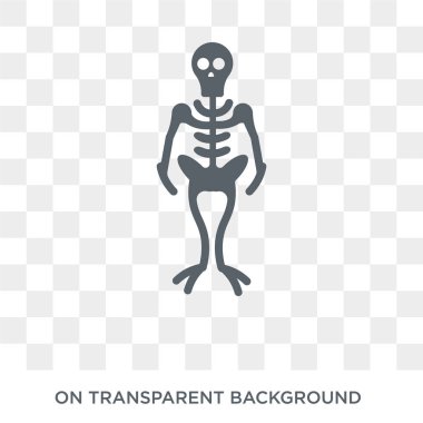 İskelet simgesi. İskelet tasarım konsepti koleksiyonundan. Basit öğe vektör çizim şeffaf arka plan üzerinde.