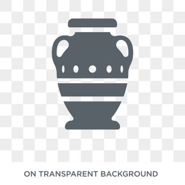 Antik kavanoz simgesi. Antik kavanoz tasarım kavramı koleksiyonundan. Basit öğe vektör çizim şeffaf arka plan üzerinde.