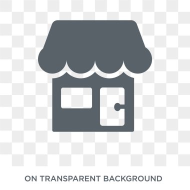 Mağaza simgesi. Tasarım konseptini koleksiyondan saklayın. Saydam arka planda basit eleman vektör çizimi.