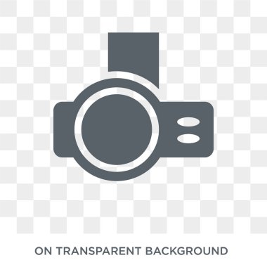 Projeksiyon simgesi. Projeksiyon tasarım konsepti koleksiyonundan. Basit öğe vektör çizim şeffaf arka plan üzerinde.