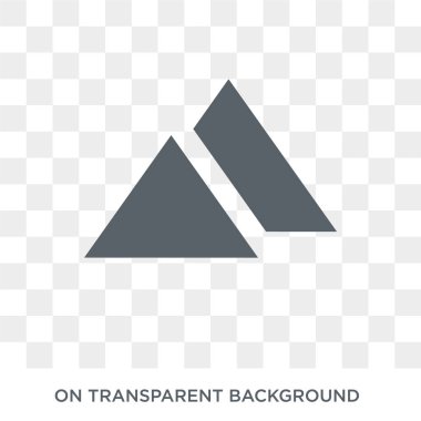 Arazi simgesi. Haritalar ve konumlar koleksiyonundan şeffaf arka plan trendy düz vektör arazi simgesi. Arazi simge kullanımı web ve mobil için yüksek kaliteli dolu