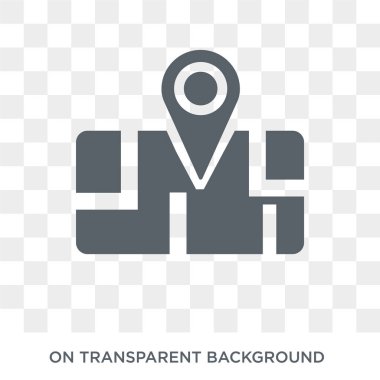 Sokak harita simgesi. Haritalar ve konumlar koleksiyonundan şeffaf arka plan trendy düz vektör Street göster simgesi. Yüksek kalite Street göster simge kullanımı web ve mobil için dolu