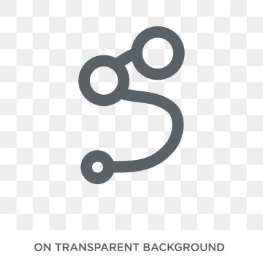 Segment yol simgesi. Haritalar ve konumlar koleksiyonundan şeffaf arka plan trendy düz vektör Segment yol simgesi. Segment yolu simge kullanımı web ve mobil için yüksek kaliteli dolu