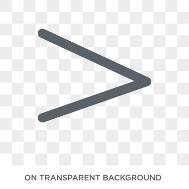 Sağ sembol simge. Haritalar ve konumlar koleksiyonundan şeffaf arka plan trendy düz vektör doğru chevron simgesi. Yüksek kaliteli doğru sembol simge kullanımı web ve mobil için dolu