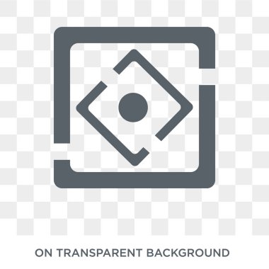 Hassas simgesi. Haritalar ve konumlar koleksiyonundan şeffaf arka plan trendy düz vektör hassas simgesi. Hassas simge kullanımı web ve mobil için yüksek kaliteli dolu