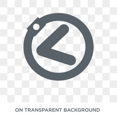 Sol sembol simge. Haritalar ve konumlar koleksiyonundan şeffaf arka plan trendy düz vektör sol chevron simgesi. Sol sembol simge kullanımı web ve mobil için yüksek kaliteli dolu