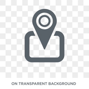Konum simgesini bulun. Haritalar ve konumlar koleksiyonundan şeffaf arka plan trendy düz vektör bulmak konum simgesi. Yüksek kaliteli bulmak konum simge kullanımı web ve mobil için dolu