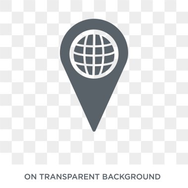 Earth kılavuz simgesini. Haritalar ve konumlar koleksiyonundan şeffaf arka plan trendy düz vektör dünya kılavuz simgesi. Yüksek kaliteli dünya kılavuz simge kullanımı web ve mobil için dolu