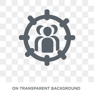 Demografik simgesi. Haritalar ve konumlar koleksiyonundan şeffaf arka plan trendy düz vektör demografik simgesi. Demografik simge kullanımı web ve mobil için yüksek kaliteli dolu