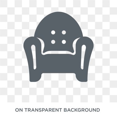 Lüks koltuk simge. Trendy düz vektör lüks koltuk üstünde kutsal kişilerin resmi Luxury Collection şeffaf arka plan. Dolu kaliteli lüks koltuk simge kullanımı için web ve hareket eden