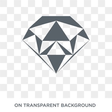 Diamond icon. Trendy flat vector Diamond icon on transparent background from Luxury collection. High quality filled Diamond symbol use for web and mobile
