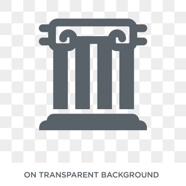 Roma Hukuku simgesi. Trendy düz vektör Roma Hukuku Hukuk ve adalet koleksiyonundan şeffaf arka plan simgesi. Yüksek kaliteli dolu Roma Hukuku simge kullanımı için web ve hareket eden
