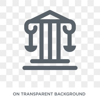 Roma Hukuku simgesi. Trendy düz vektör Roma Hukuku Hukuk ve adalet koleksiyonundan şeffaf arka plan simgesi. Yüksek kaliteli dolu Roma Hukuku simge kullanımı için web ve hareket eden