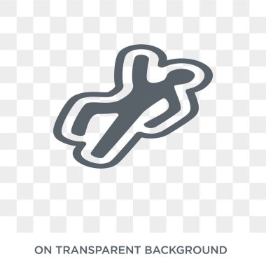 Suç mahalli simgesi. Hukuk ve adalet koleksiyonundan şeffaf arka plan trendy düz vektör Suç sahne simgesi. Web ve mobil cihazlar için yüksek kaliteli dolgulu Suç mahalli sembolü kullanımı