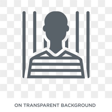 Convict icon. Trendy flat vector Convict icon on transparent background from law and justice collection. High quality filled Convict symbol use for web and mobile