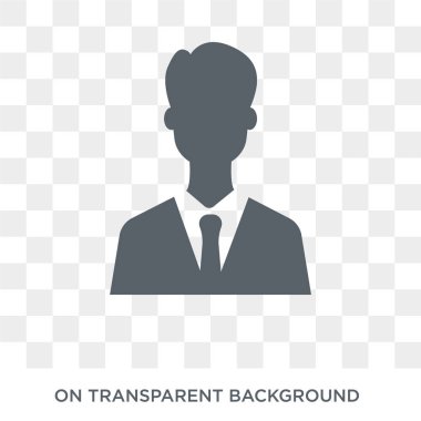 Avukat simgesi. Trendy düz vektör hukuk ve adalet koleksiyonundan şeffaf arka plan üstünde kutsal kişilerin resmi danışman. Yüksek kaliteli dolu avukat simge kullanımı için web ve hareket eden