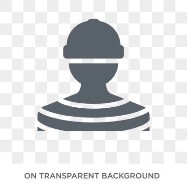 Burglar icon. Trendy flat vector Burglar icon on transparent background from law and justice collection. High quality filled Burglar symbol use for web and mobile