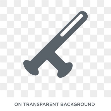 Baton simgesi. Hukuk ve adalet koleksiyonundan şeffaf arka plan trendy düz vektör Baton simgesi. Baton simge kullanımı web ve mobil için yüksek kaliteli dolu