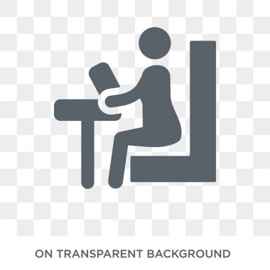 Kadın okuma ikonu. Bayanların koleksiyonundan saydam arkaplanda moda düz vektör kadın okuma simgesi. Web ve mobil için yüksek kalite doldurulmuş kadın okuma sembolü kullanımı