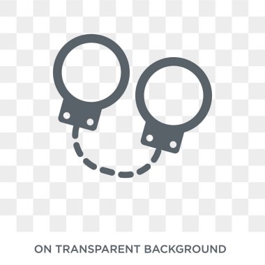 Bir çift kelepçe simgesi. Bir çift kelepçe tasarım konsepti ordu koleksiyonundan. Basit öğe vektör çizim şeffaf arka plan üzerinde.