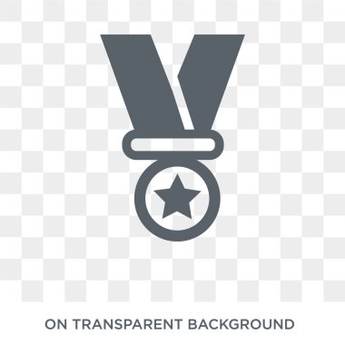 Madalya simgesi. Madalya tasarım konsepti ordu koleksiyonundan. Basit öğe vektör çizim şeffaf arka plan üzerinde.