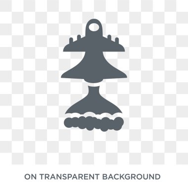 avcı uçağı simgesi. avcı uçağı tasarım konsepti ordu koleksiyonundan. Basit öğe vektör çizim şeffaf arka plan üzerinde.