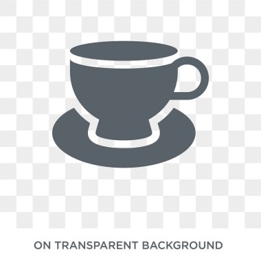 Çay Kupası simgesi. Çay Kupası tasarım konsepti koleksiyonundan. Basit öğe vektör çizim şeffaf arka plan üzerinde.