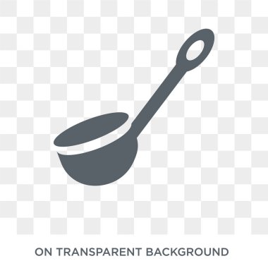 çorba kaşığı simgesi. çorba kaşığı tasarım konsepti mutfak koleksiyonundan. Basit öğe vektör çizim şeffaf arka plan üzerinde.
